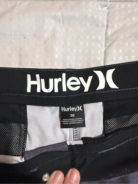 Hurley Black Waistband Boardshorts with White Logo